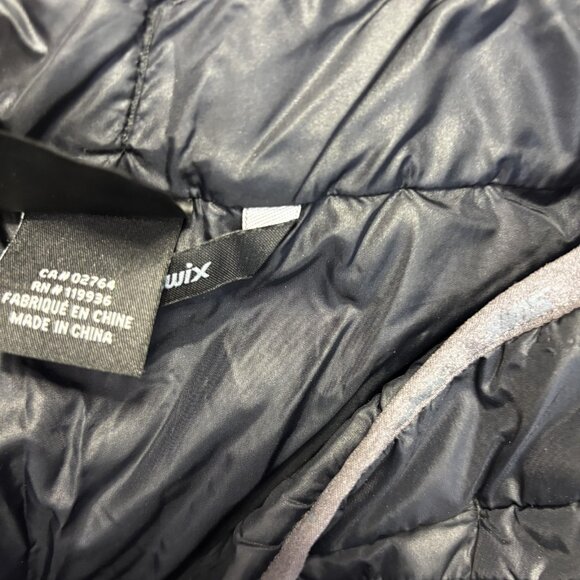 Swix Quilted Puffer Skirt Womens Medium Black Insulated Zip Up Ski Snow Outdoor - Picture 10 of 14